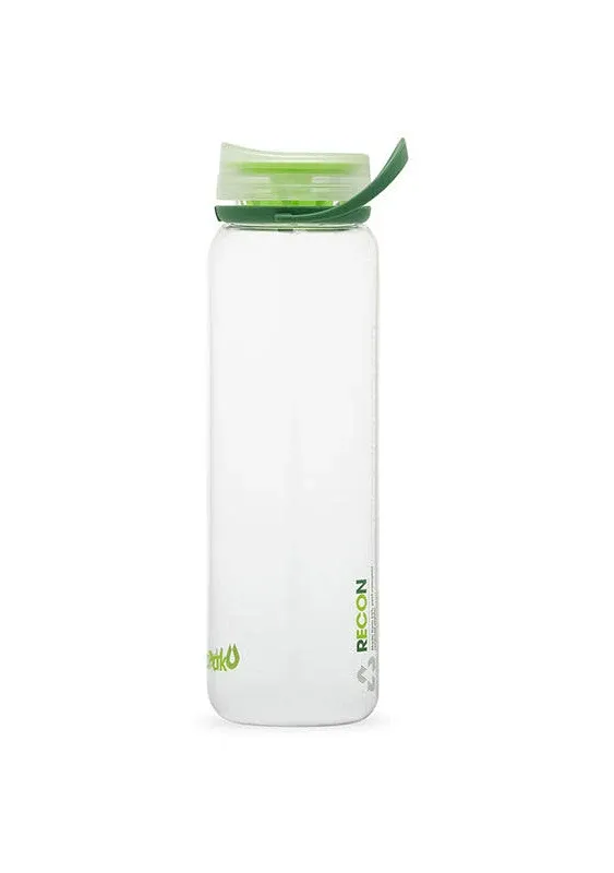 Hydrapak Recon - 50% Recycled Plastic Water Bottle, Eco Friendly & BPA Free, Smooth Flow Twist Cap, Easy Carry (32 Oz, Clear/Black & White)