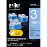 Braun Clean & Renew Cleaner Cartridge - 3 count