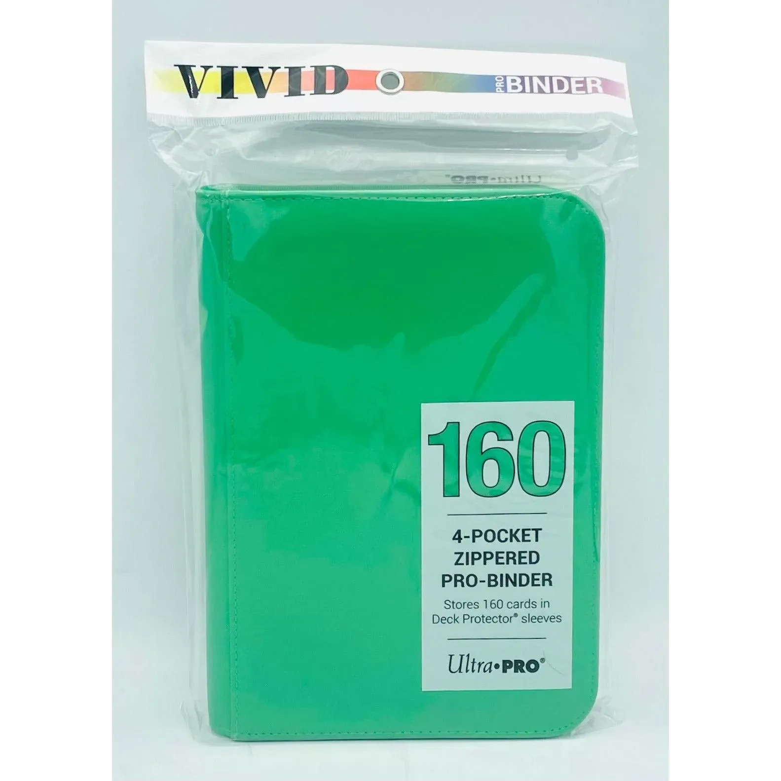 Binder - Ultra Pro - 4-Pocket Zippered Album - PRO-Binder - Vivid Green