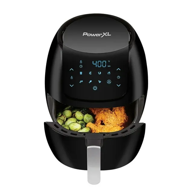 PowerXL Large 8-Quart, Non-Stick Air Fryer with One-Touch Digital Display, Black