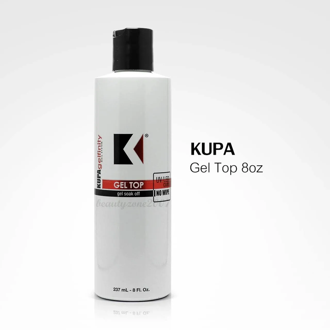 KUPA GelFinity - Soak Off Gel - Top Coat Glossy Finish (No-Wipe) 0.5 Fl Oz