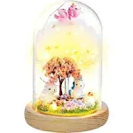 Joyin 2-Layer Unicorn Night Light - Birthday Crafts Gifts for Girls Kids, Unicorns Terrarium Kit for Kids, 2-in-1 Unicorn Toys Present