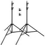 Heavy Duty Light Stand 9.5ft, Aluminum Alloy Lights Stand Spring Cushioned Ad...