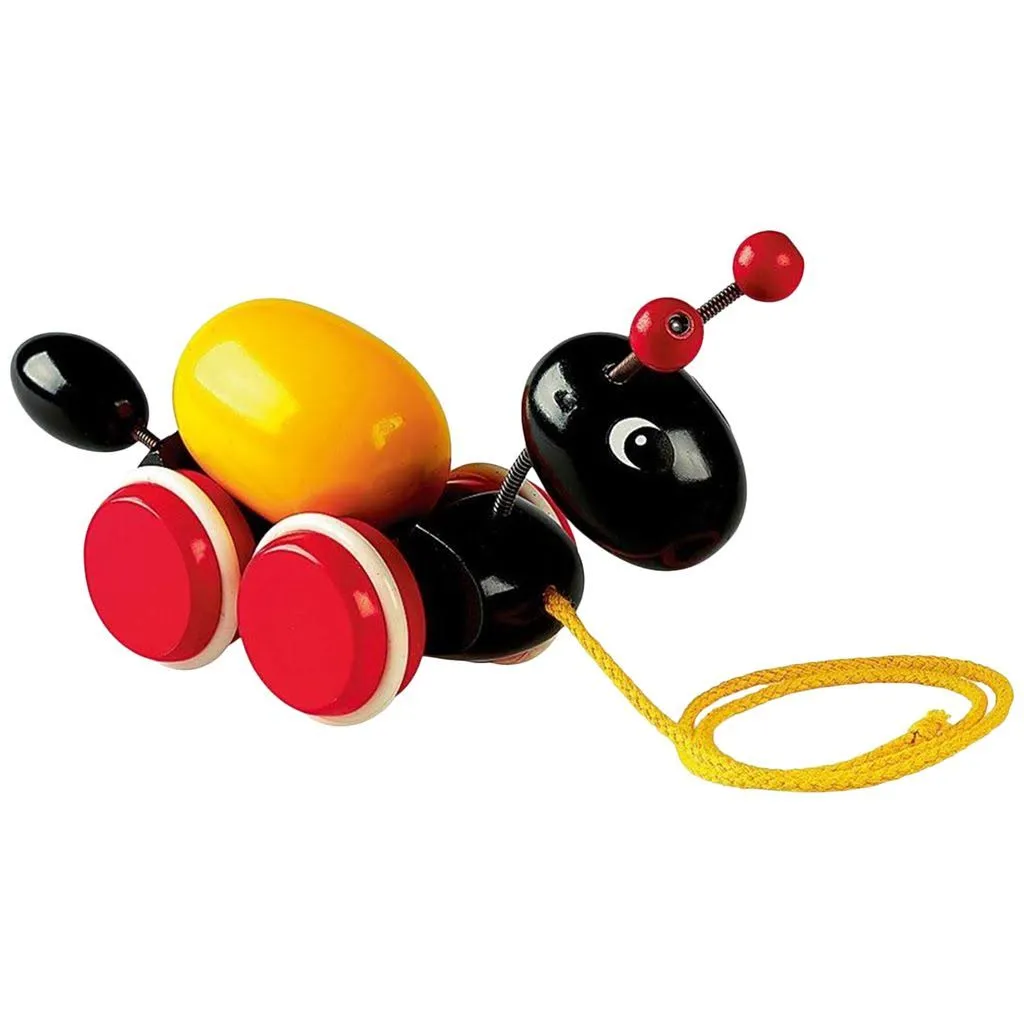 BRIO Infant &Toddler 30367 - Pull Along Ant Wood Toy with Moving Egg for Kids Ages 1 and Up