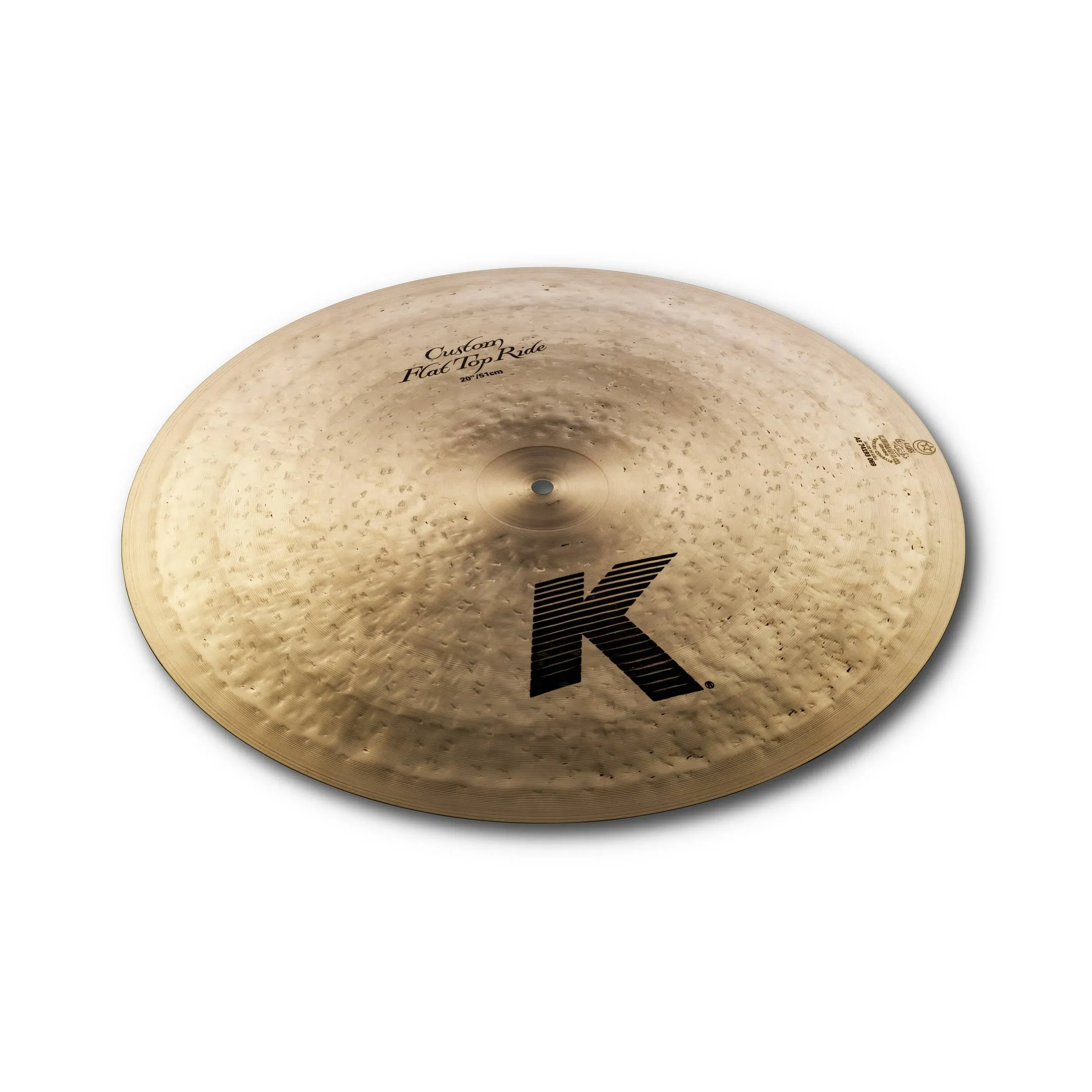 Zildjian K0882 20" K Custom Series Flat Top Ride Drumset Cast Bronze Cymbal With ZKEY