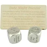 Date Night Dice 2 Metal Dice Gives 36 Possible Date Nights - Great Fun Date Night Idea