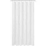 N&Y Home Extra Long Fabric Shower Curtain or Liner 72 x 92 inch, Hotel Quality, Washable, White Bathroom Curtains with Grommets, 72x92