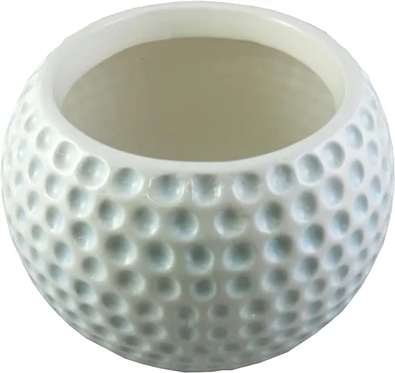 Accents & Occasions Ceramic Golf Ball Planter or Flower Arrangement Vase, 3-3/4-Inch