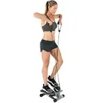 Sunny Health & Fitness Mini Stepper Stair Stepper Exercise Equipment with Resistance Bands