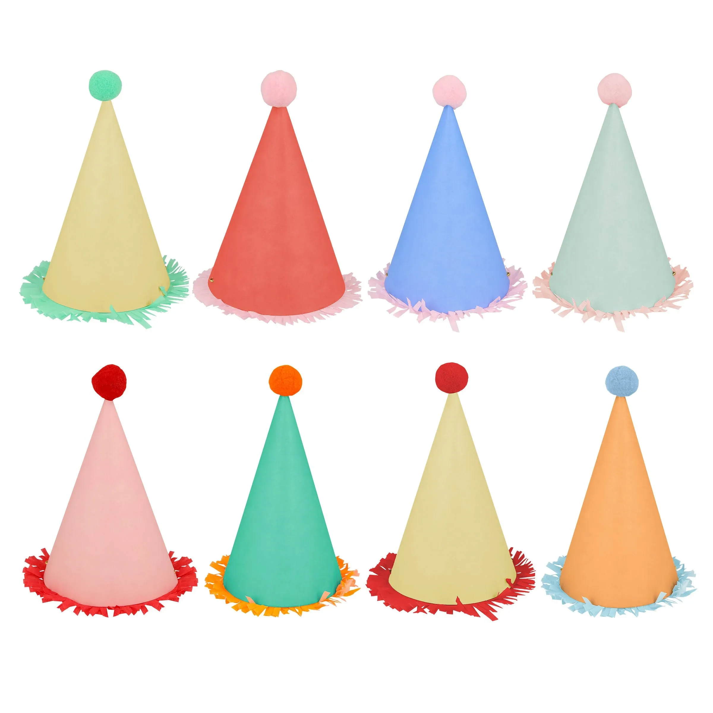 COLORFUL PARTY HATS