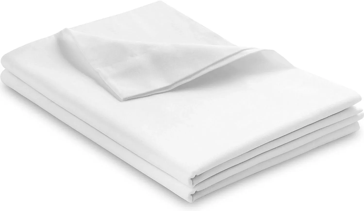 PLUSHY COMFORT Luxury Flat Sheets 1 Piece in White 100% Egyptian Cotton 800 Thr