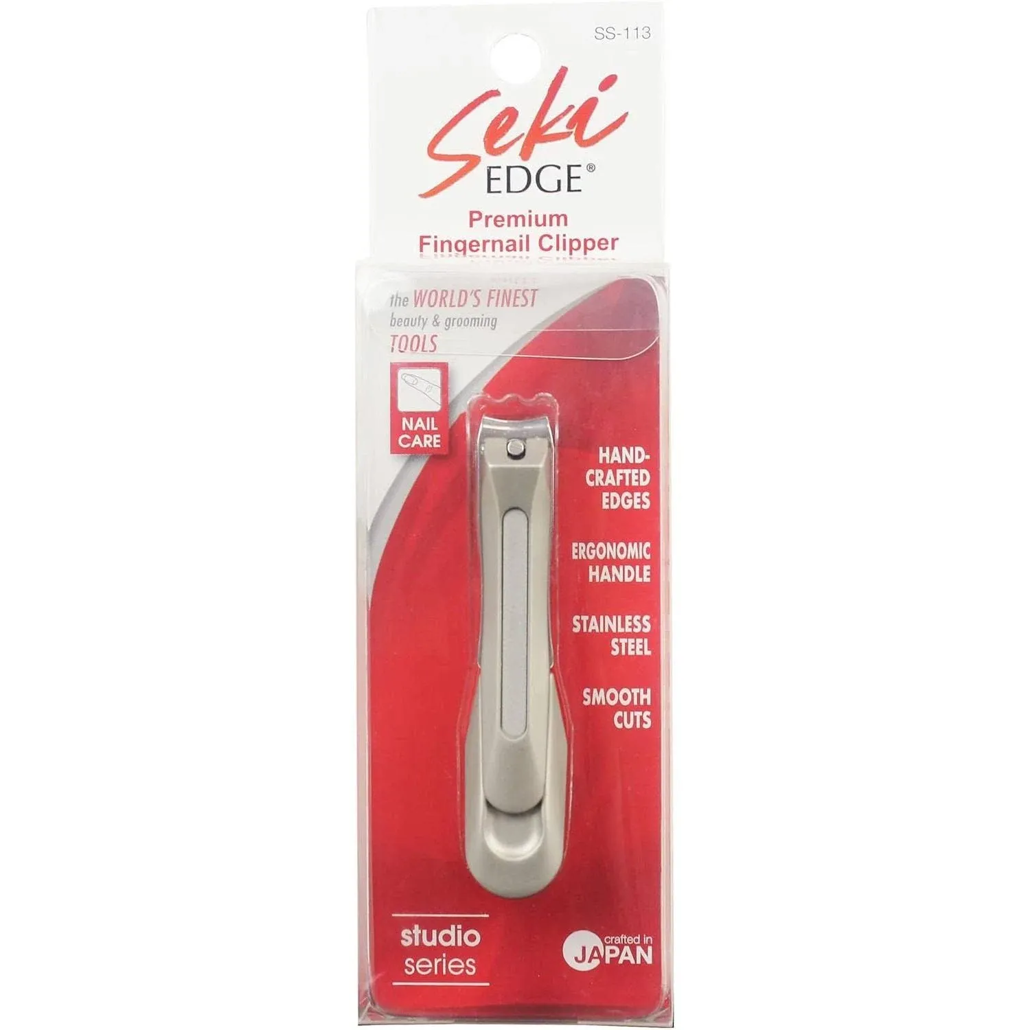 SEKI EDGE SS-113 Stainless Steel Premium Fingernail Clipper