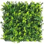 ULAND Artificial Grass Wall, 12pcs 20&#034;x20&#034; Faux Greenery Foliage Panels, Outdoor