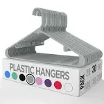 Utopia Home Plastic Hangers 30 Pack - Clothes Hanger with Hooks - Skirt Hangers ...