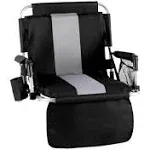 Portable Folding Stadium Seat Chair for Bleachers with Back Armrest Cushion